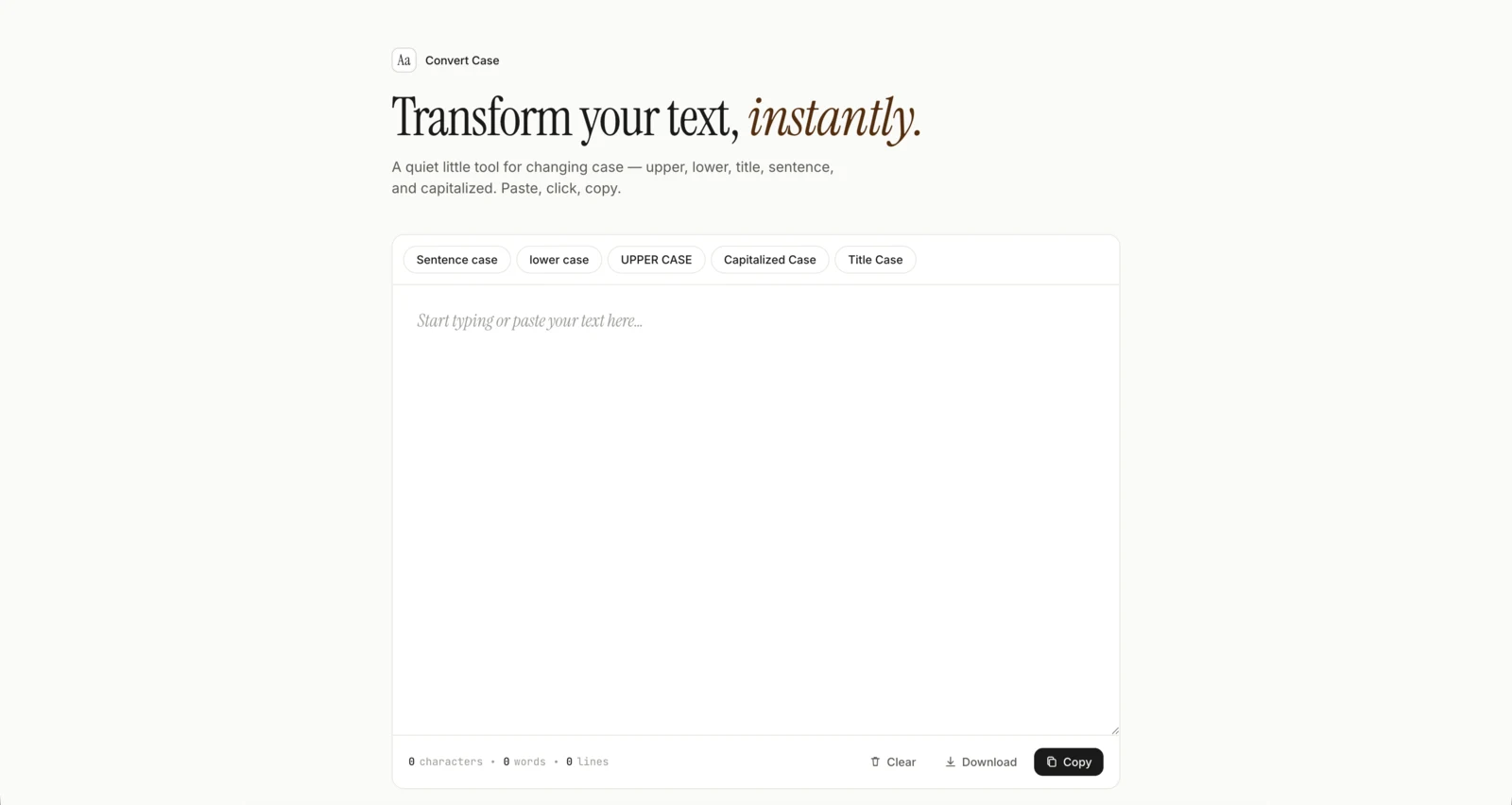 Case converter — 1