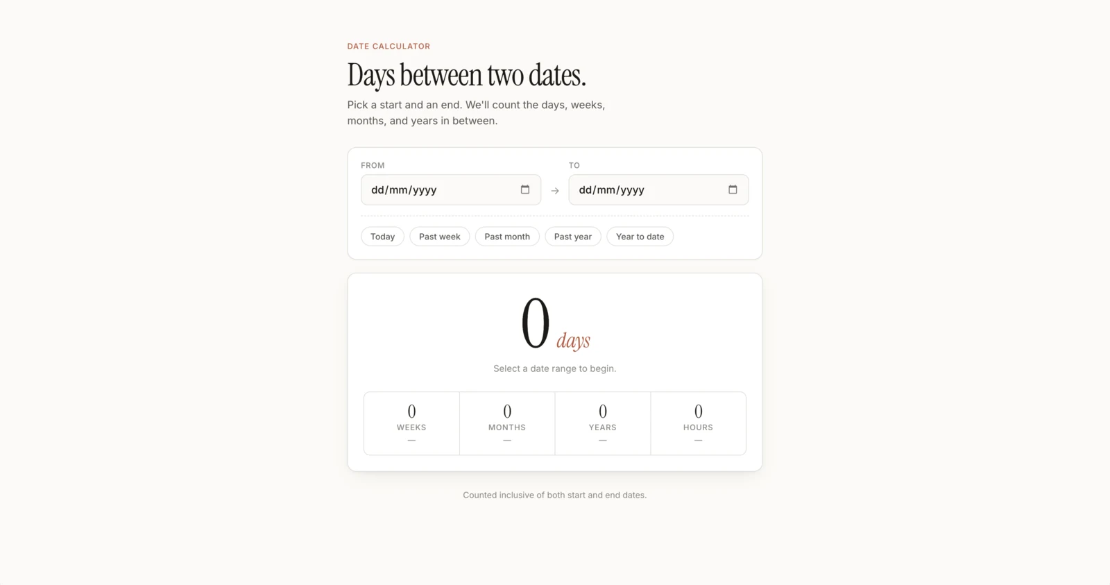 Days between two dates — 1