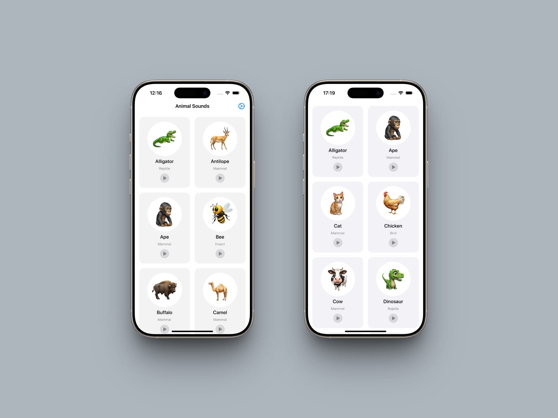 Dzīvnieku skaņas iOS lietotne