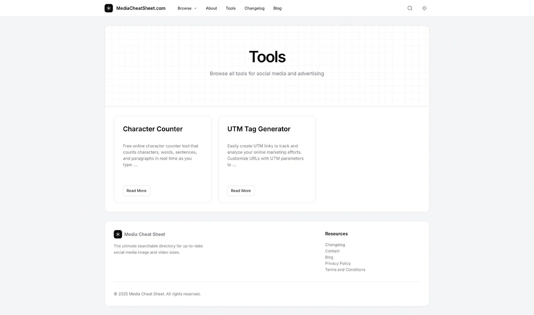 Media Cheat Sheet — 2