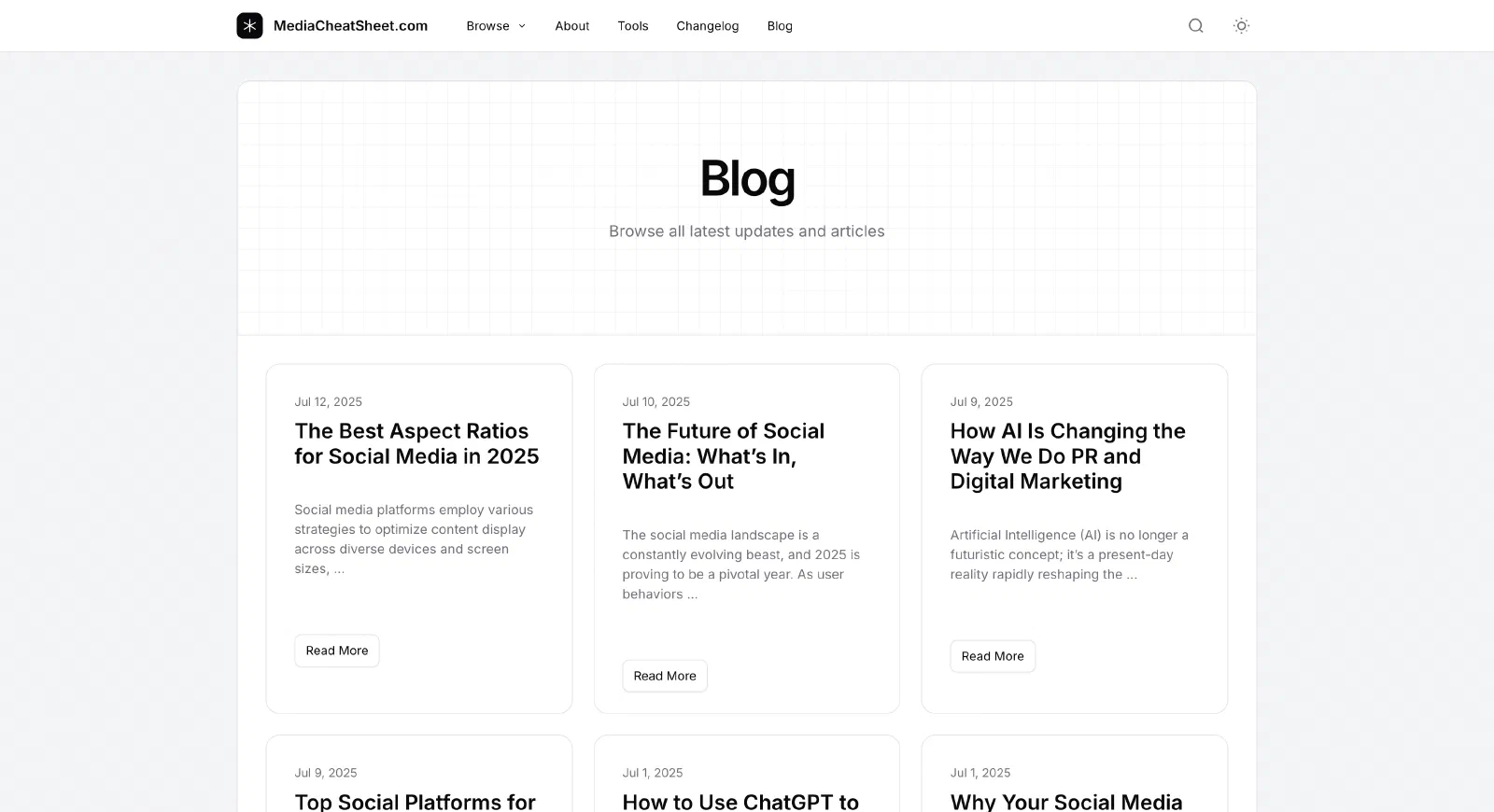 Media Cheat Sheet 5