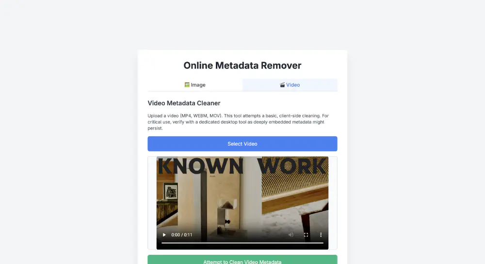 Metadatu dzēšanas rīks